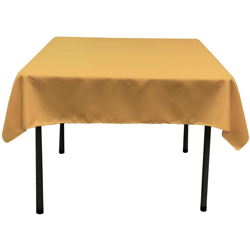TCpop52x52-GoldP14 Polyester Poplin Square Tablecloth  Gold - 52 x 52 in.
