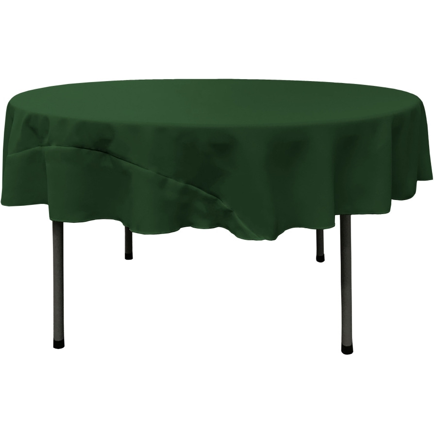 TCpop72R-GreenHuP20 Polyester Poplin Tablecloth  Hunter Green - 72 in. Round