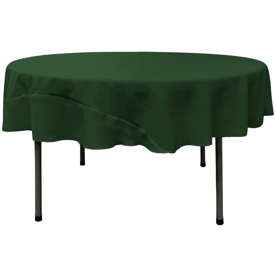 TCpop72R-GreenHuP20 Polyester Poplin Tablecloth  Hunter Green - 72 in. Round