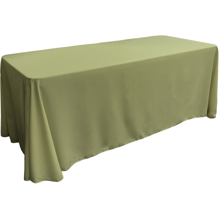 TCpop90x156-SageDrkP39 Polyester Poplin Rectangular Tablecloth  Dark Sage - 90 x 156 in.