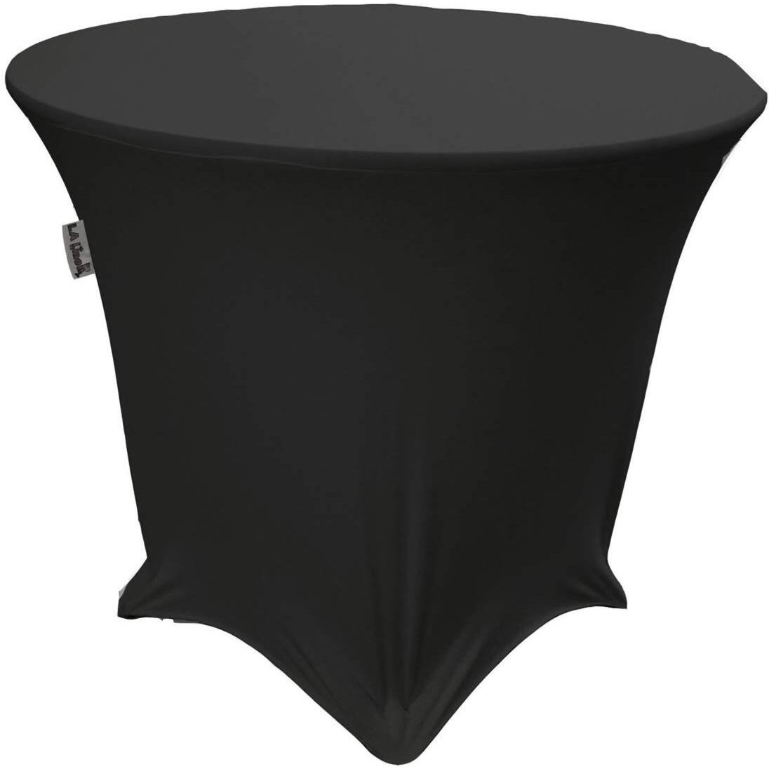 TCSpandex48Rx30H-BlackX24 Round Spandex Tablecloth  Black - 48 x 30 in.