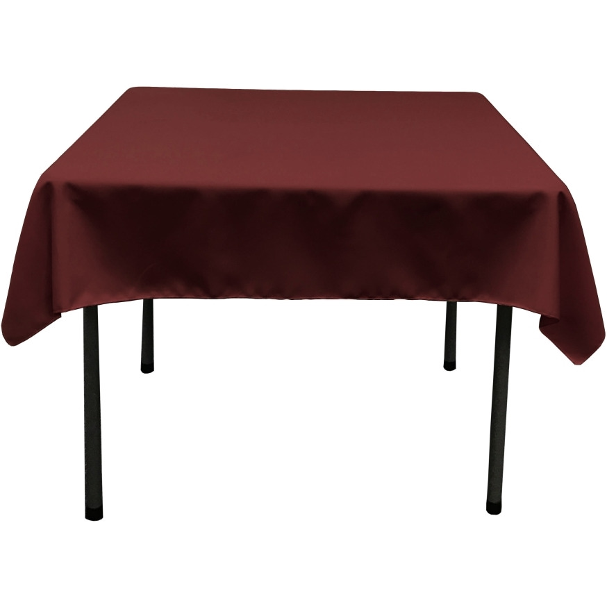 TCpop52x52-BurgundyP17 Polyester Poplin Square Tablecloth  Burgundy - 52 x 52 in.