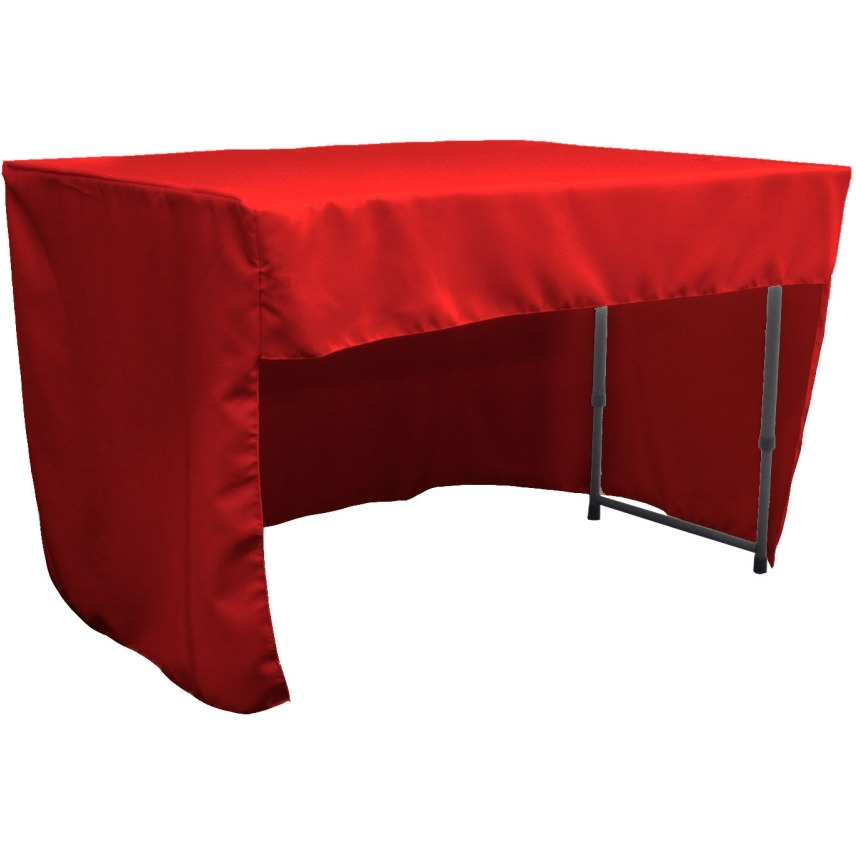 TCpop-OB-fit-48x30x30-RedP98 1.6 lbs Open Back Polyester Poplin Fitted Tablecloth  Red