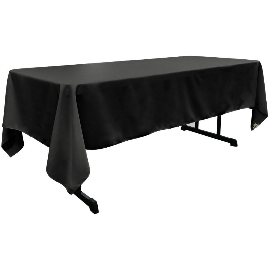 TCpop60x126-BlackP24 Polyester Poplin Rectangular Tablecloth  Black - 60 x 126 in.
