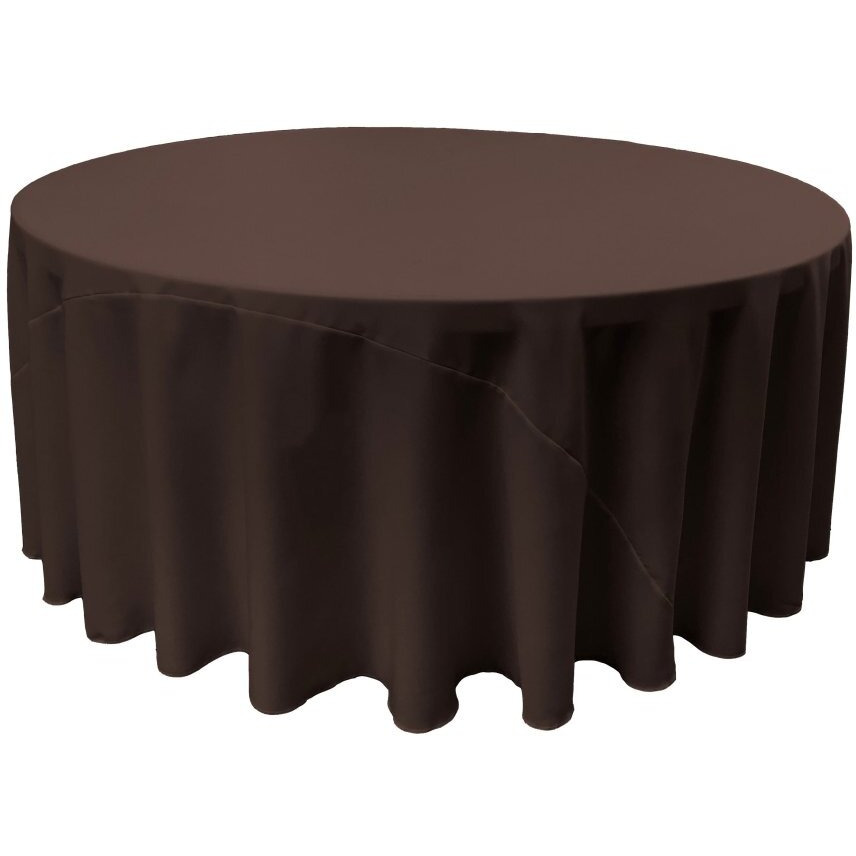 TCpop120R-BrownP22 Polyester Poplin Tablecloth  Brown - 120 in. Round