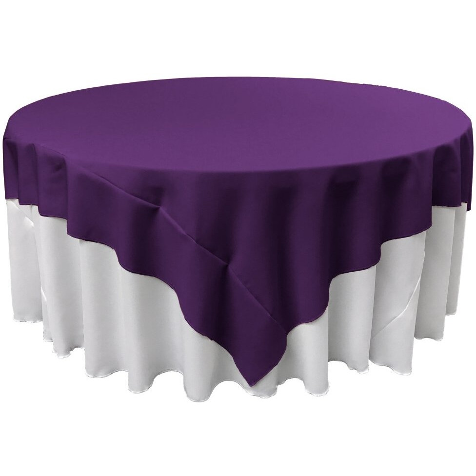 TCpop72x72-PurpleP23 Polyester Poplin Square Tablecloth  Purple - 72 x 72 in.