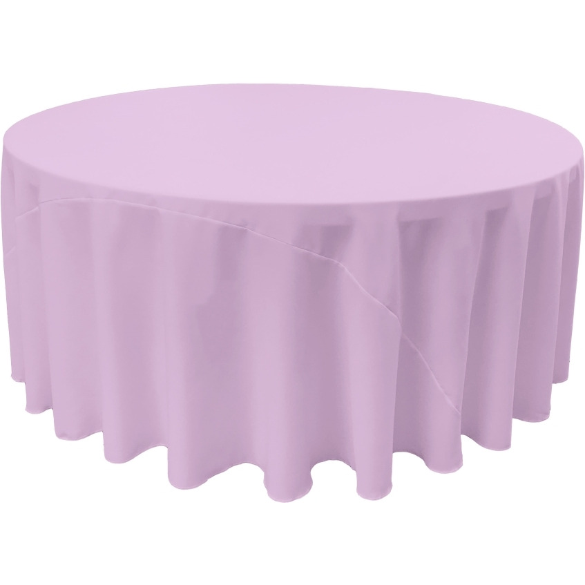 TCpop120R-LilacP45 Polyester Poplin Tablecloth  Lilac - 120 in. Round