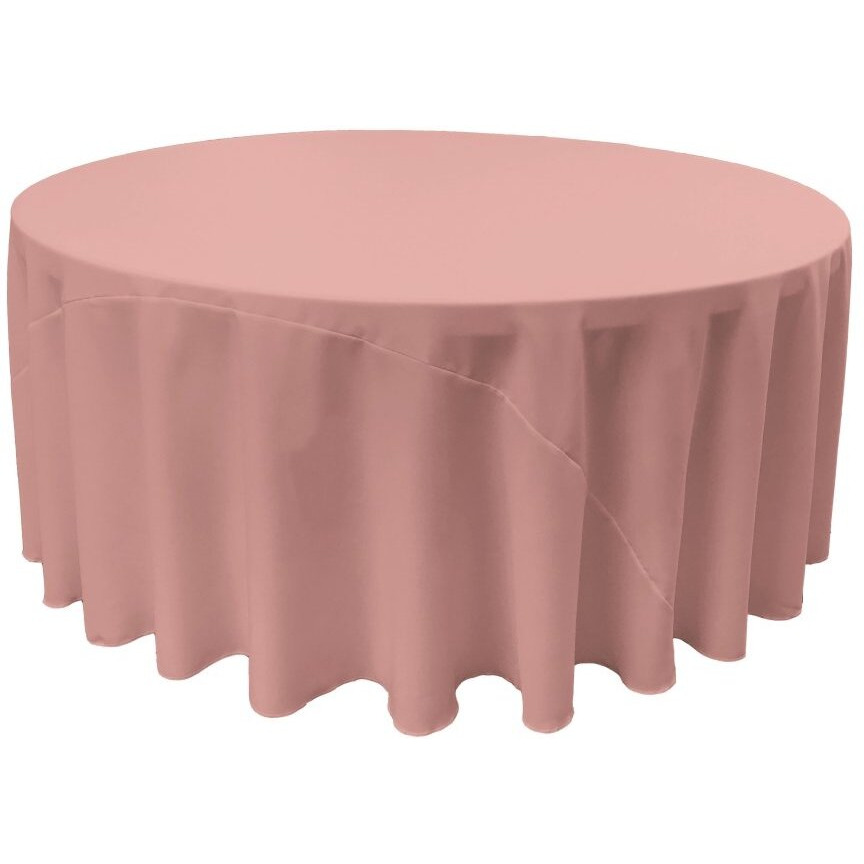 TCpop120R-RoseP79 Polyester Poplin Tablecloth  Dusty Rose - 120 in. Round
