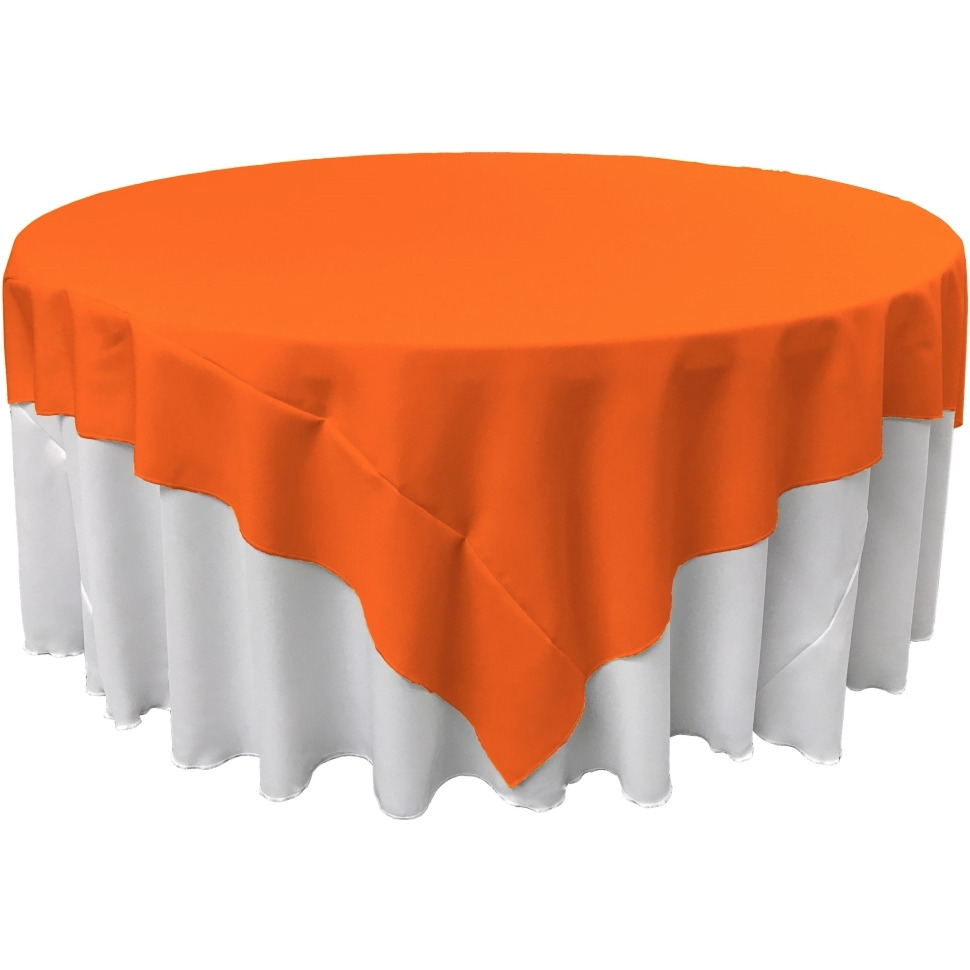 TCpop72x72-OrangeP48 Polyester Poplin Square Tablecloth  Orange - 72 x 72 in.