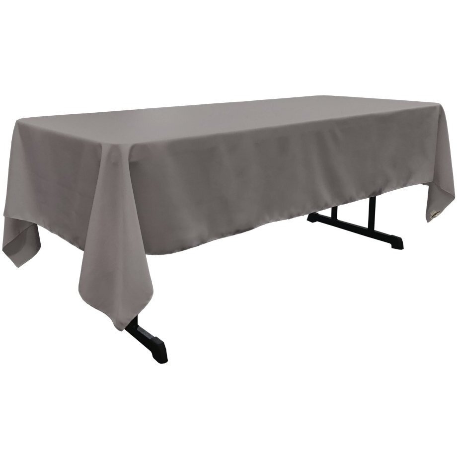 TCpop60x126-GrayDrkP12 Polyester Poplin Rectangular Tablecloth  Dark Gray - 60 x 126 in.