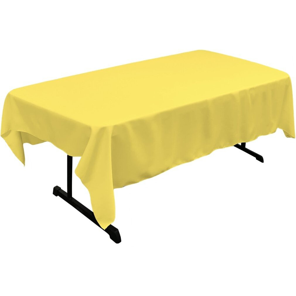 TCpop60x90-YellowLghtP99 Polyester Poplin Rectangular Tablecloth  Yellow Light - 60 x 90 in.