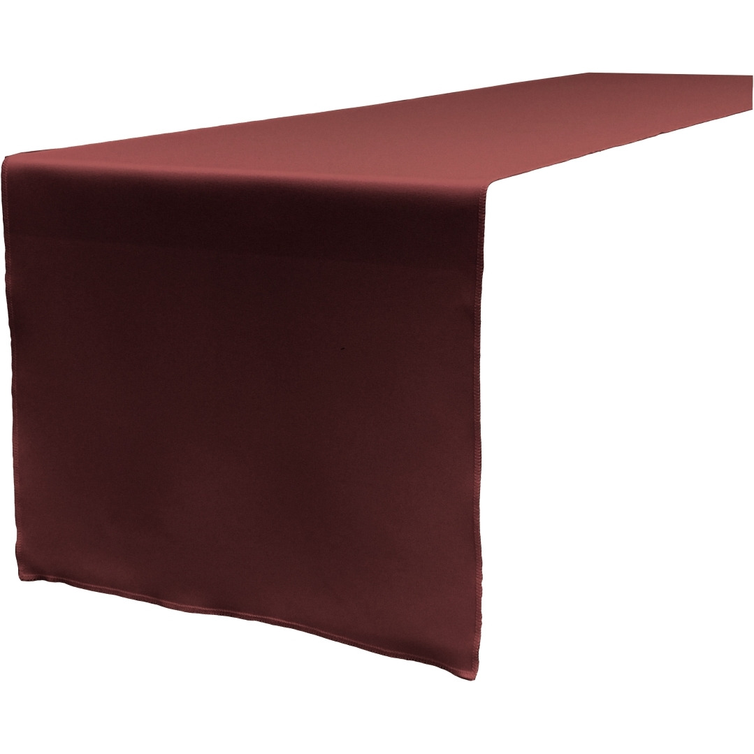 TCpop14x108-BurgundyP17 Polyester Poplin Table Runner  Burgundy - 14 x 108 in.