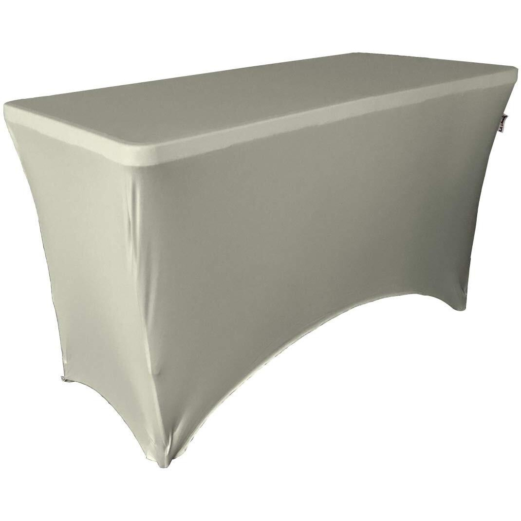TCSpandex48x24x30-GrayLightX41 Rectangular Spandex Tablecloth  Light Gray - 48 x 24 x 30 in.