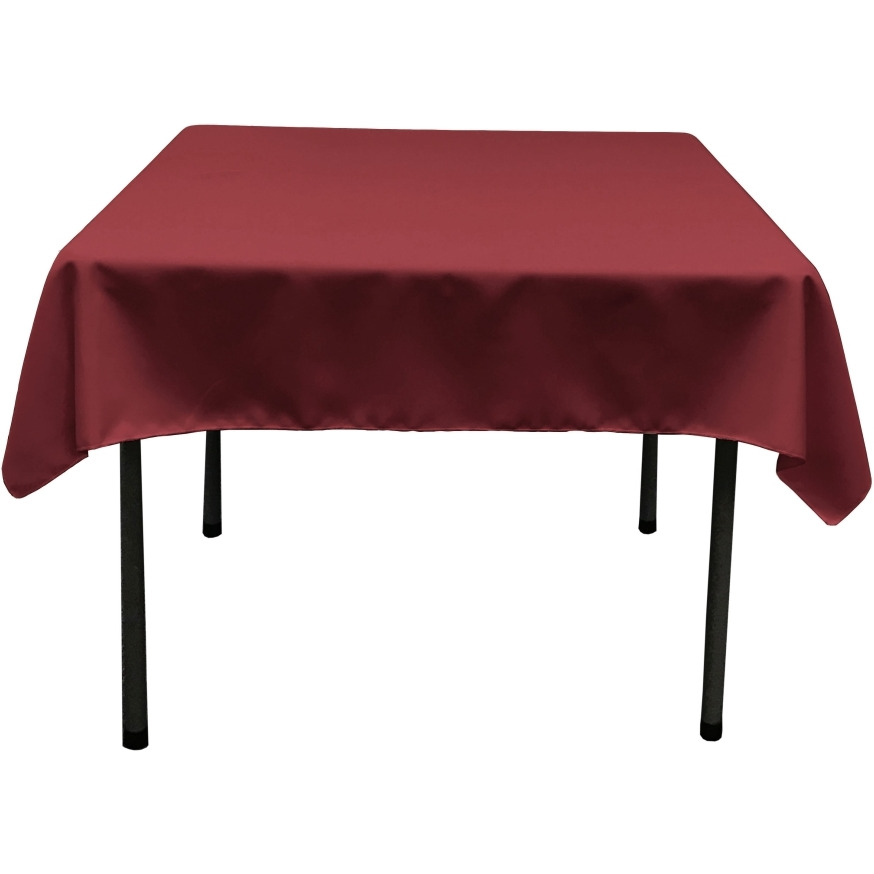 TCpop58x58-CranberryP28 Polyester Poplin Square Tablecloth  Cranberry - 58 x 58 in.