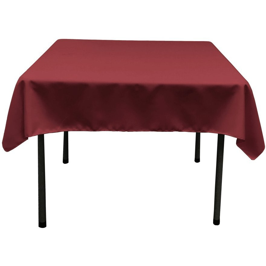 TCpop58x58-CranberryP28 Polyester Poplin Square Tablecloth  Cranberry - 58 x 58 in.