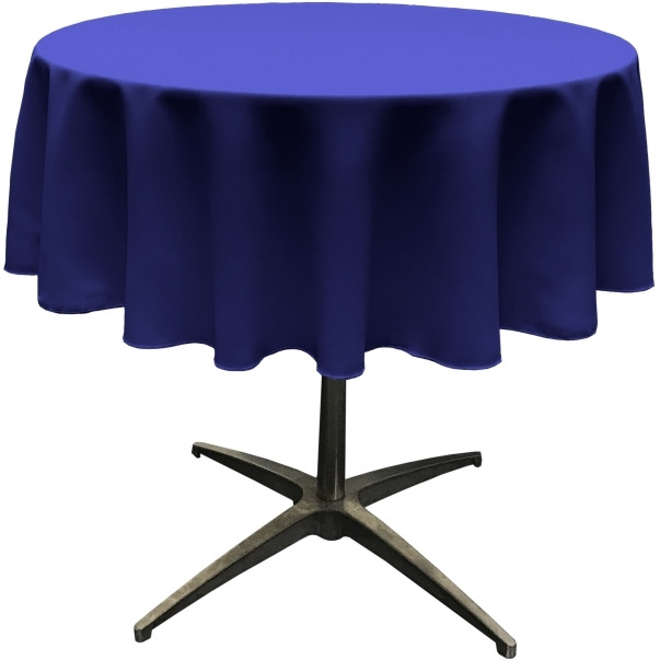 TCpop51R-RoyalP50 Polyester Poplin Tablecloth  Royal - 51 in. Round