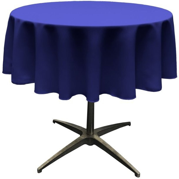 TCpop51R-RoyalP50 Polyester Poplin Tablecloth  Royal - 51 in. Round