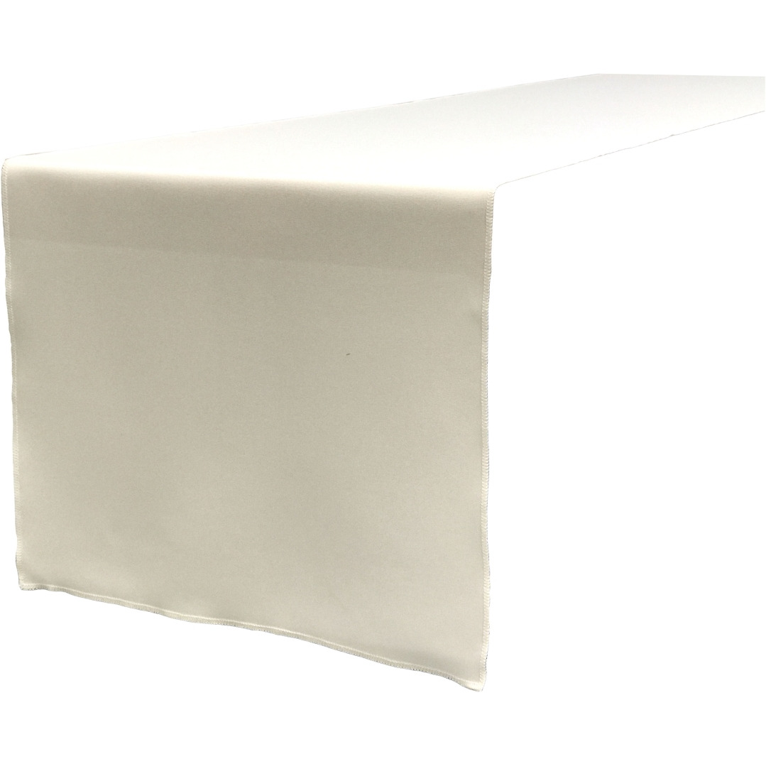 TCpop14x108-IvoryP25 Polyester Poplin Table Runner  Ivory - 14 x 108 in.
