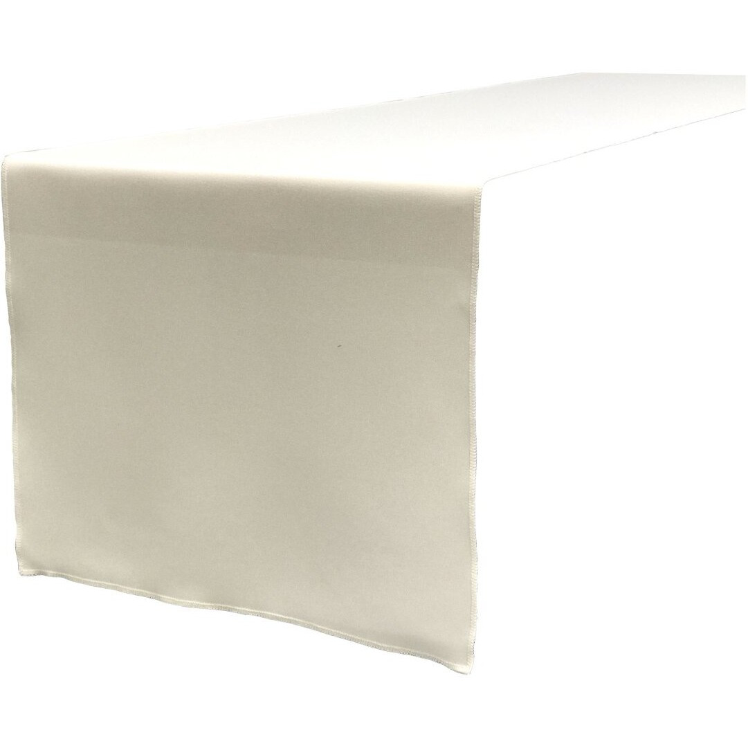 TCpop14x108-IvoryP25 Polyester Poplin Table Runner  Ivory - 14 x 108 in.