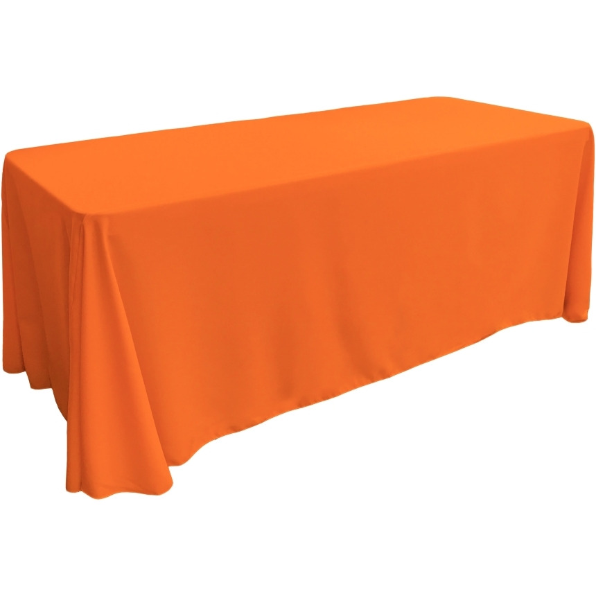 TCpop90x156-OrangeP48 Polyester Poplin Rectangular Tablecloth  Orange - 90 x 156 in.