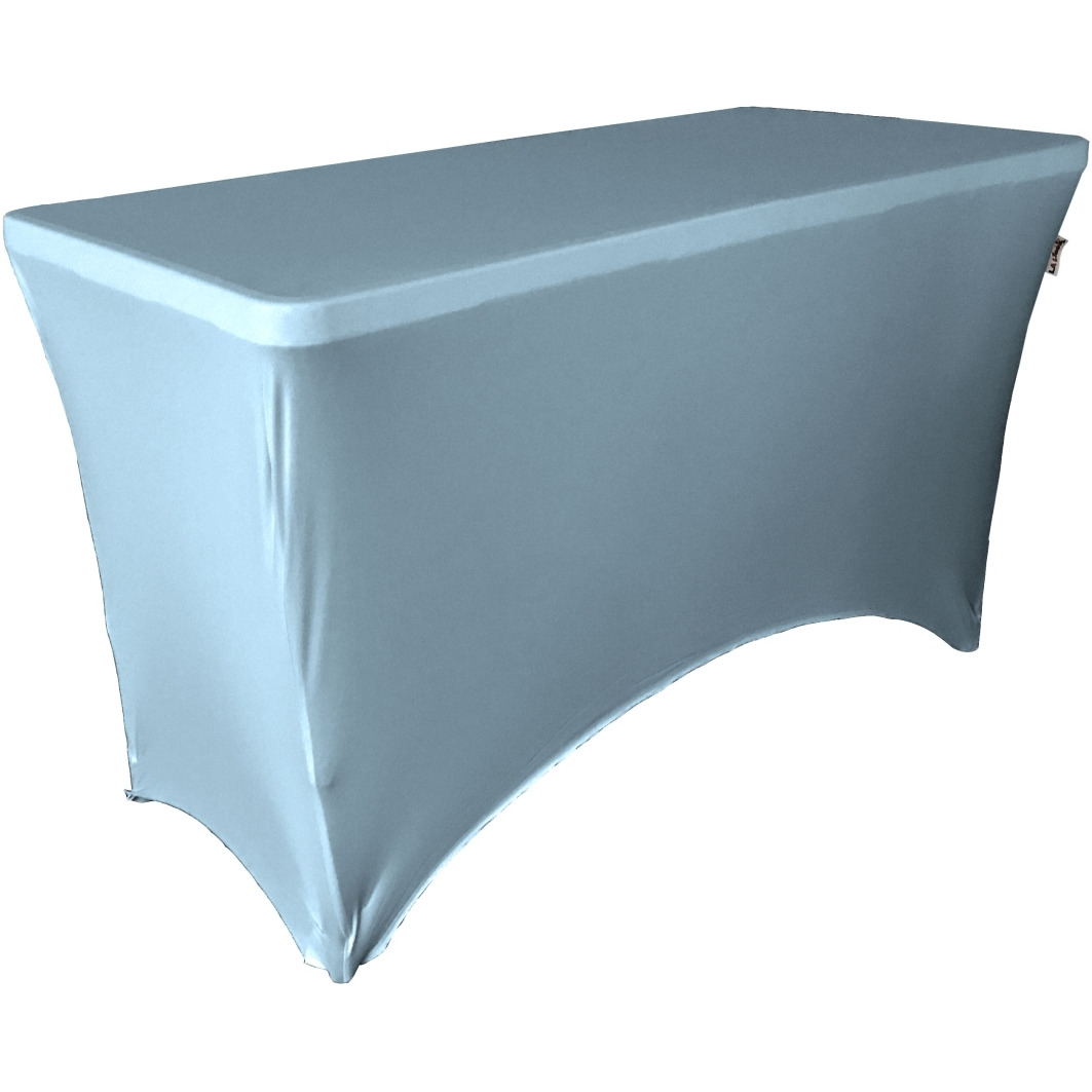 TCSpandex48x30x30-BlueLightX18 Rectangular Spandex Tablecloth  Blue Light - 48 x 30 x 30 in.