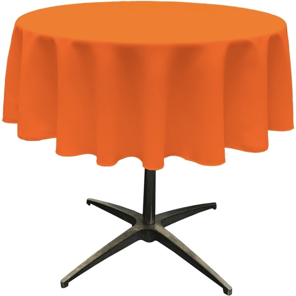 TCpop51R-OrangeP48 Polyester Poplin Tablecloth  Orange - 51 in. Round