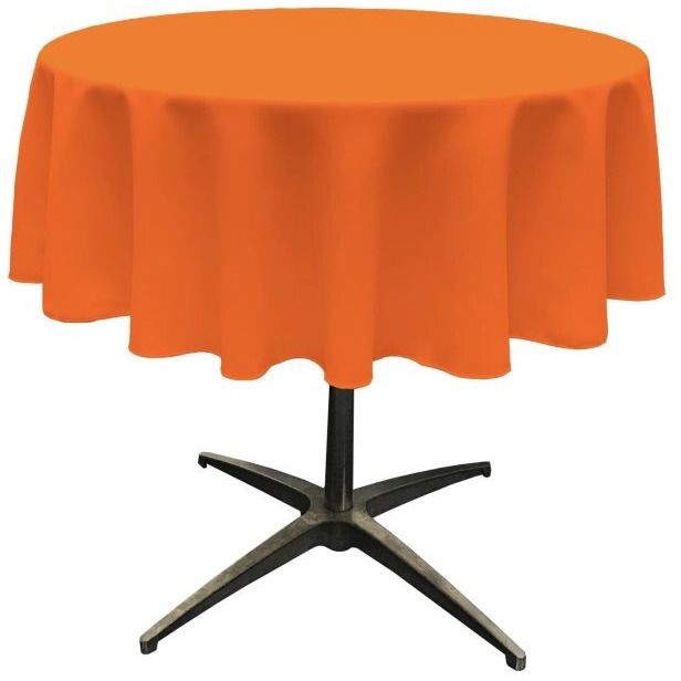 TCpop51R-OrangeP48 Polyester Poplin Tablecloth  Orange - 51 in. Round