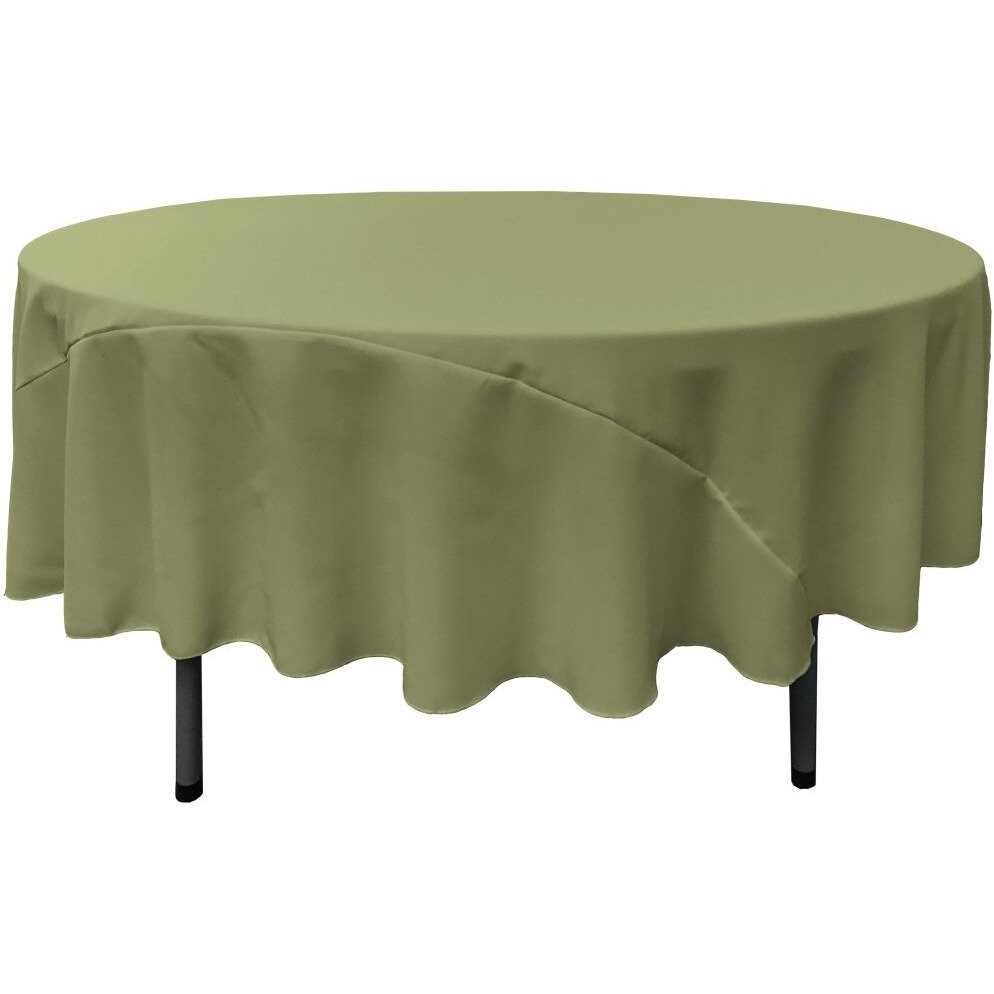 TCpop90R-SageDrkP39 Polyester Poplin Tablecloth  Dark Sage - 90 in. Round