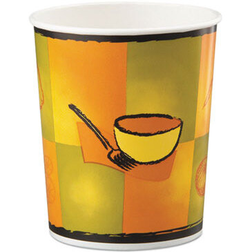 32 oz Squat Paper Food Container  Street Side Design - 25 Per Bag
