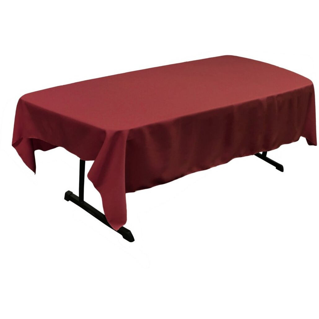 TCpop60x90-CranberryP28 Polyester Poplin Rectangular Tablecloth  Cranberry - 60 x 90 in.