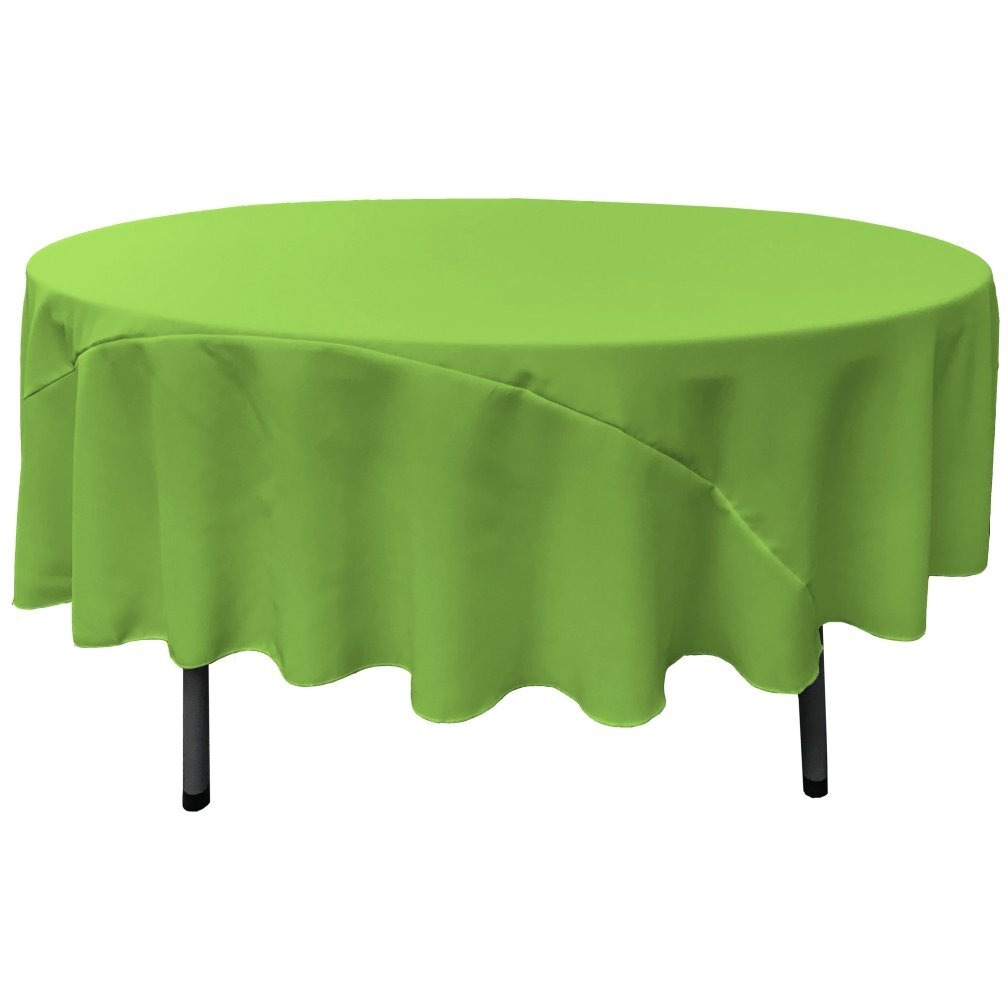 TCpop90R-LimeP84 Polyester Poplin Tablecloth  Lime - 90 in. Round
