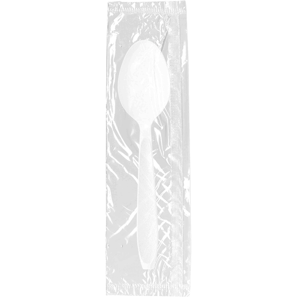 SCC Cup Polystyrene Medium Weight Individually Wrapped Bulk Teaspoon  White
