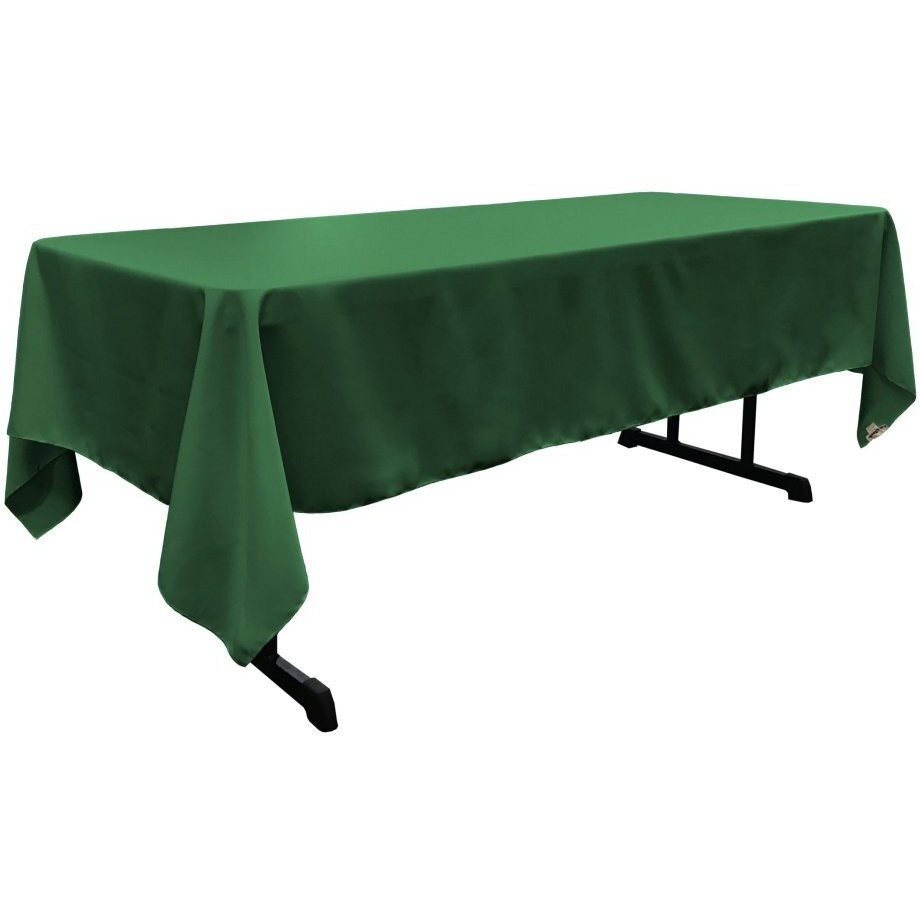 TCpop60x102-GreenEmP32 Polyester Poplin Rectangular Tablecloth  Emerald Green - 60 x 102 in.