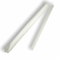 PLA Jumbo Straw-8 in. in.- L- Clear- individually wrapped - 2000 pcs