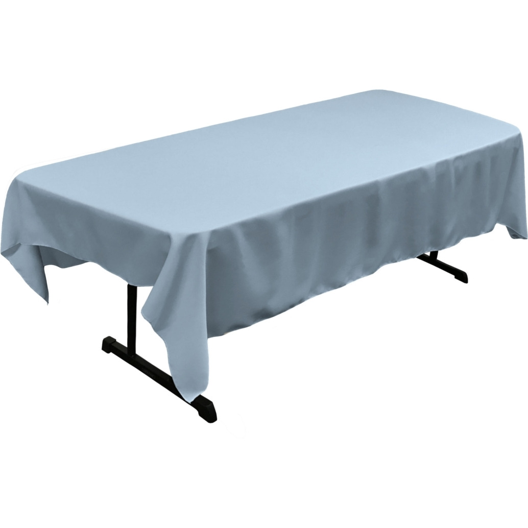 TCpop60x84-BlueLightP18 Polyester Poplin Rectangular Tablecloth  Blue light - 60 x 84 in.