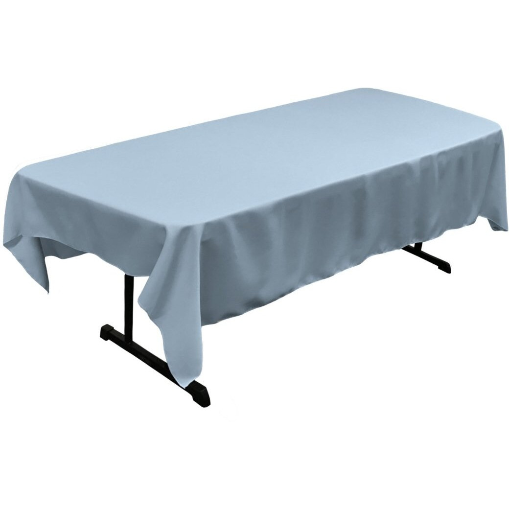 TCpop60x84-BlueLightP18 Polyester Poplin Rectangular Tablecloth  Blue light - 60 x 84 in.