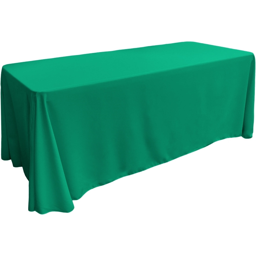 TCpop90x132-JadeP53 Polyester Poplin Rectangular Tablecloth - Jade - 90 x 132 in.