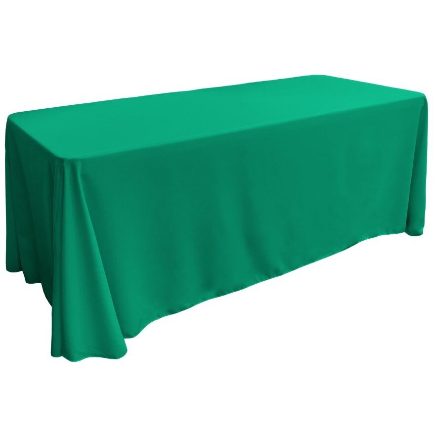TCpop90x132-JadeP53 Polyester Poplin Rectangular Tablecloth - Jade - 90 x 132 in.