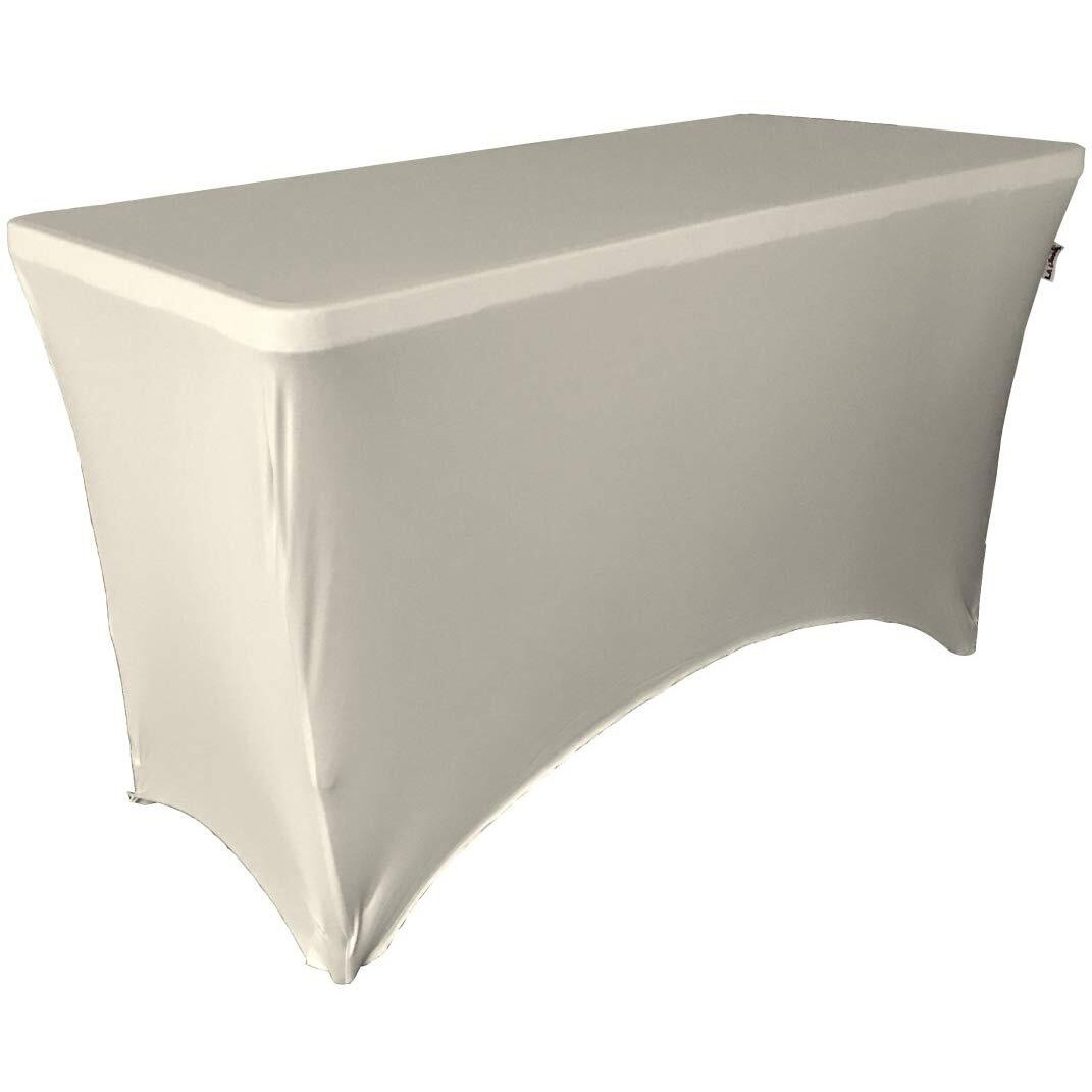 TCSpandex48x24x30-WhiteX11 Rectangular Spandex Tablecloth - White - 48 x 24 x 30 in.