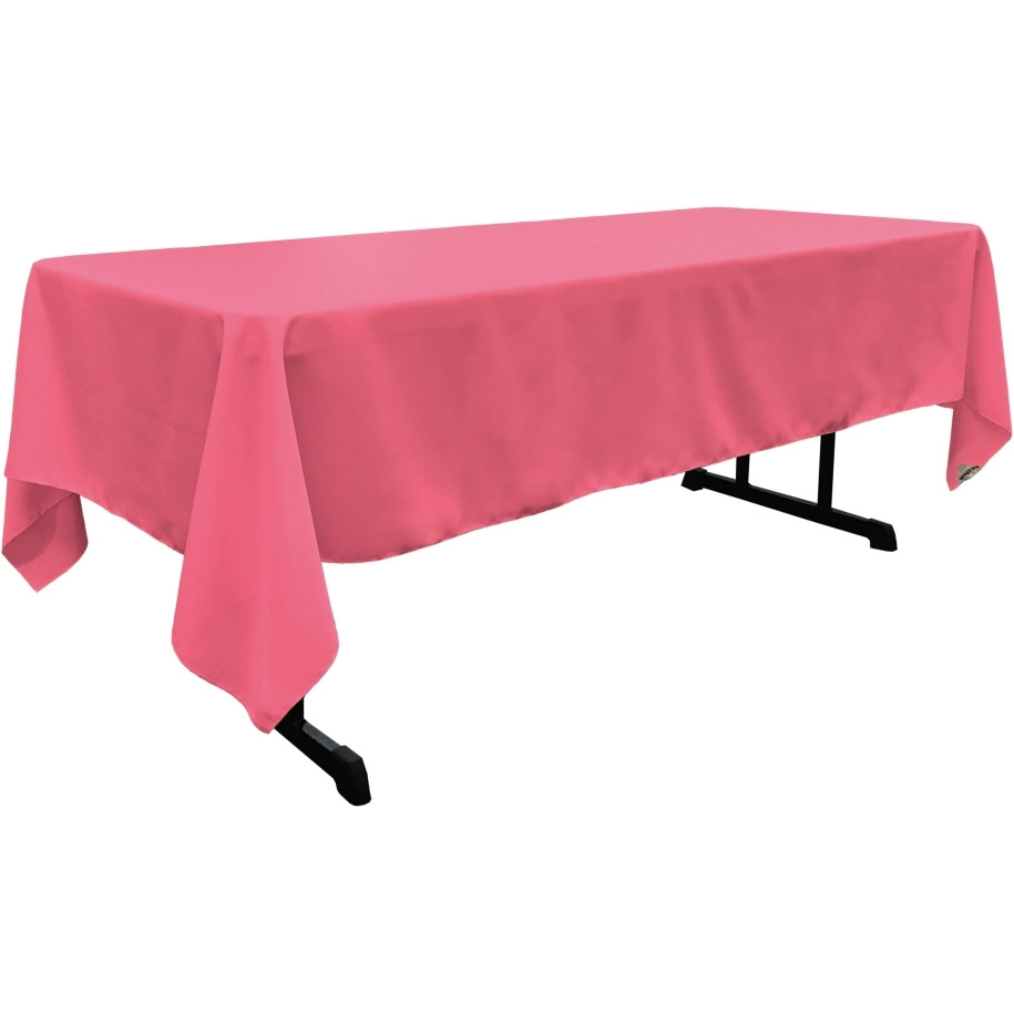 TCpop60x102-HotPinkP38 Polyester Poplin Rectangular Tablecloth - Hot Pink - 60 x 102 in.