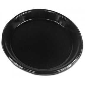 BWK 10 in. Hi Impact Plastic Dinnerware Plate&44 Black