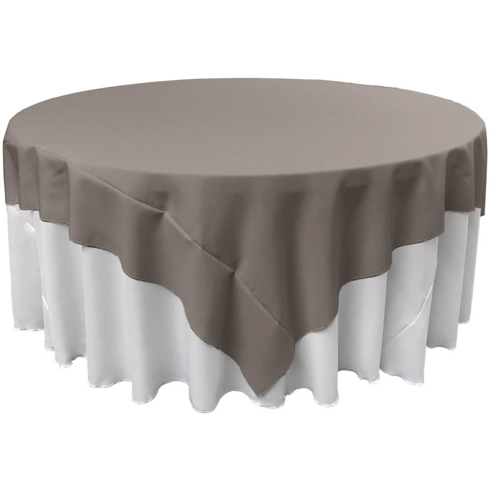 TCpop90x90-GrayDrkP12 Polyester Poplin Square Tablecloth - Dark Gray - 90 x 90 in.