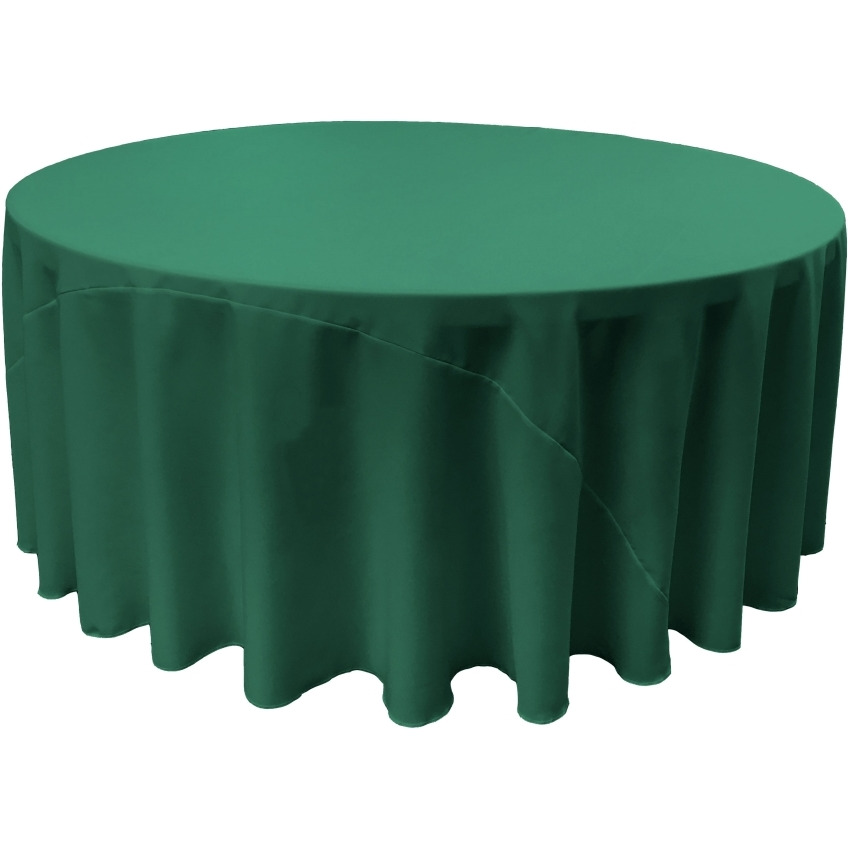 TCpop120R-TealP43 Polyester Poplin Tablecloth - Teal - 120 in. Round