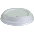 Plastic Hot Cup Lid - White - 8 Oz.
