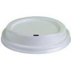 Plastic Hot Cup Lid - White - 8 Oz.