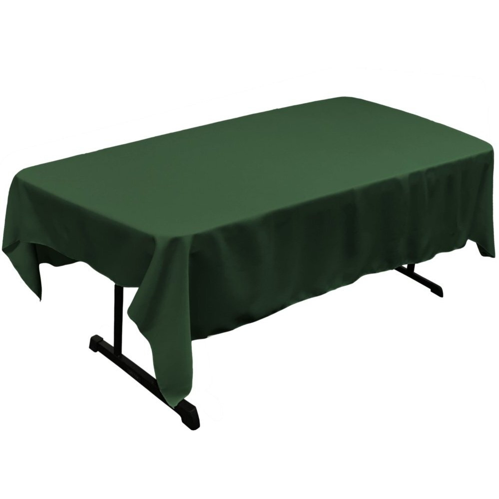 TCpop60x84-GreenHuntP20 Polyester Poplin Rectangular Tablecloth - Green Hunter - 60 x 84 in.