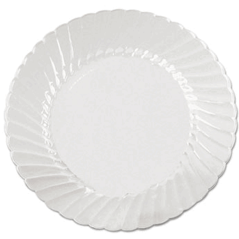 CW9180 9 in. Classicware Plastic Plates - Clear
