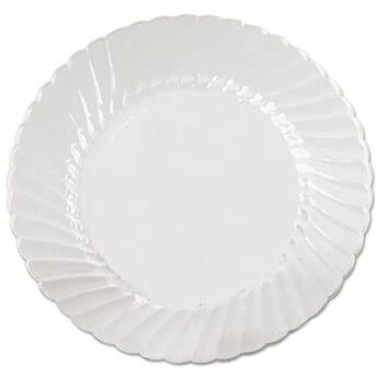 CW9180 9 in. Classicware Plastic Plates - Clear