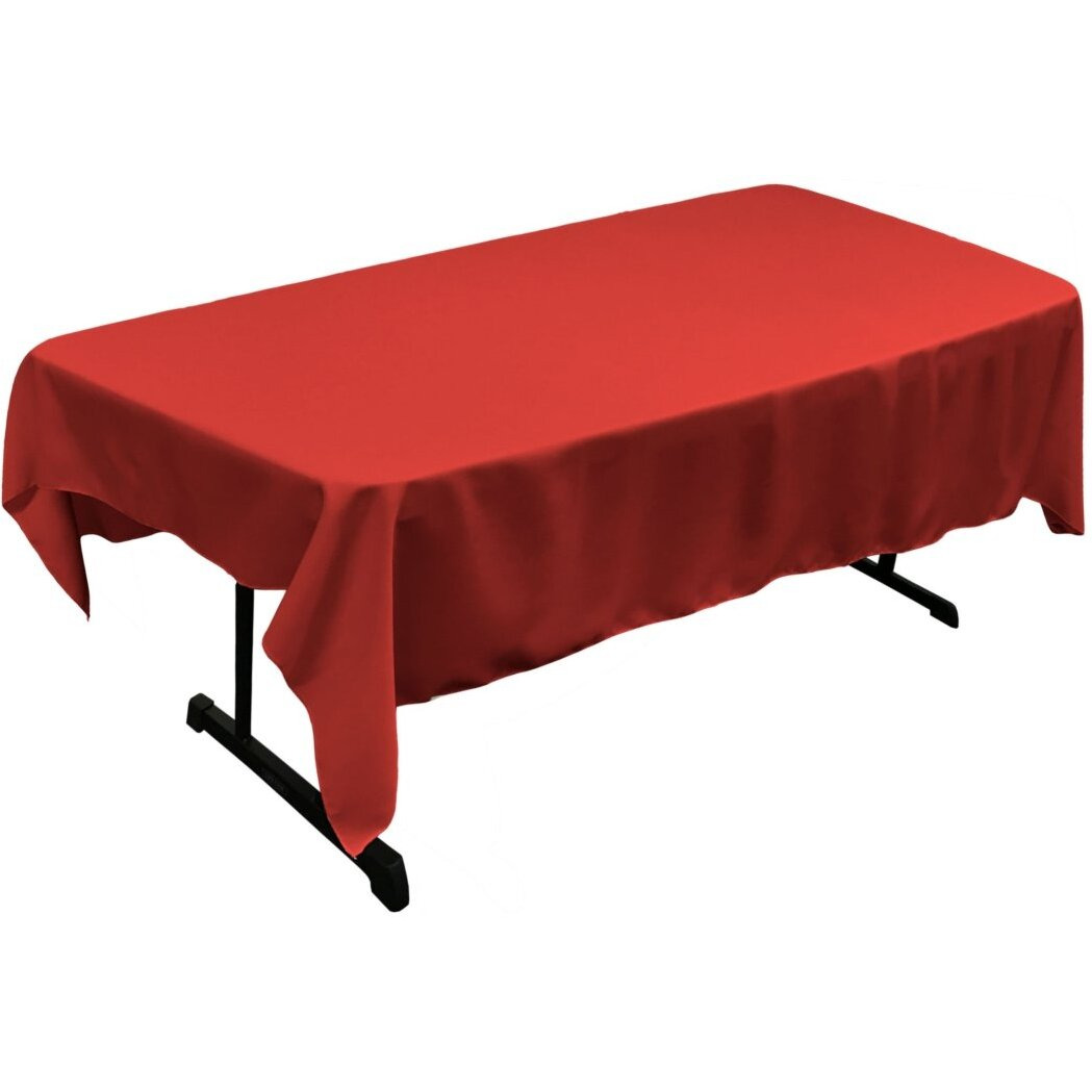 TCpop60x84-RedP98 Polyester Poplin Rectangular Tablecloth - Red - 60 x 84 in.