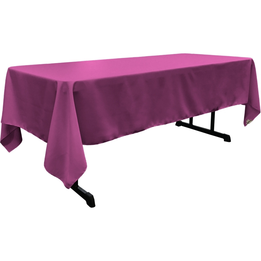 TCpop60x102-MagentaP81 Polyester Poplin Rectangular Tablecloth - Magenta - 60 x 102 in.